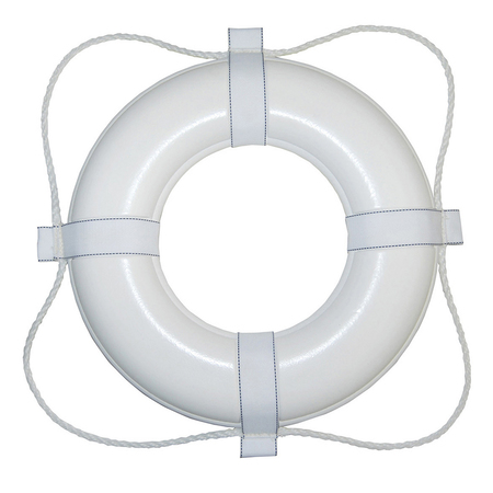 TAYLOR MADE Foam Ring Buoy - 30" - White w/White Rope 380
